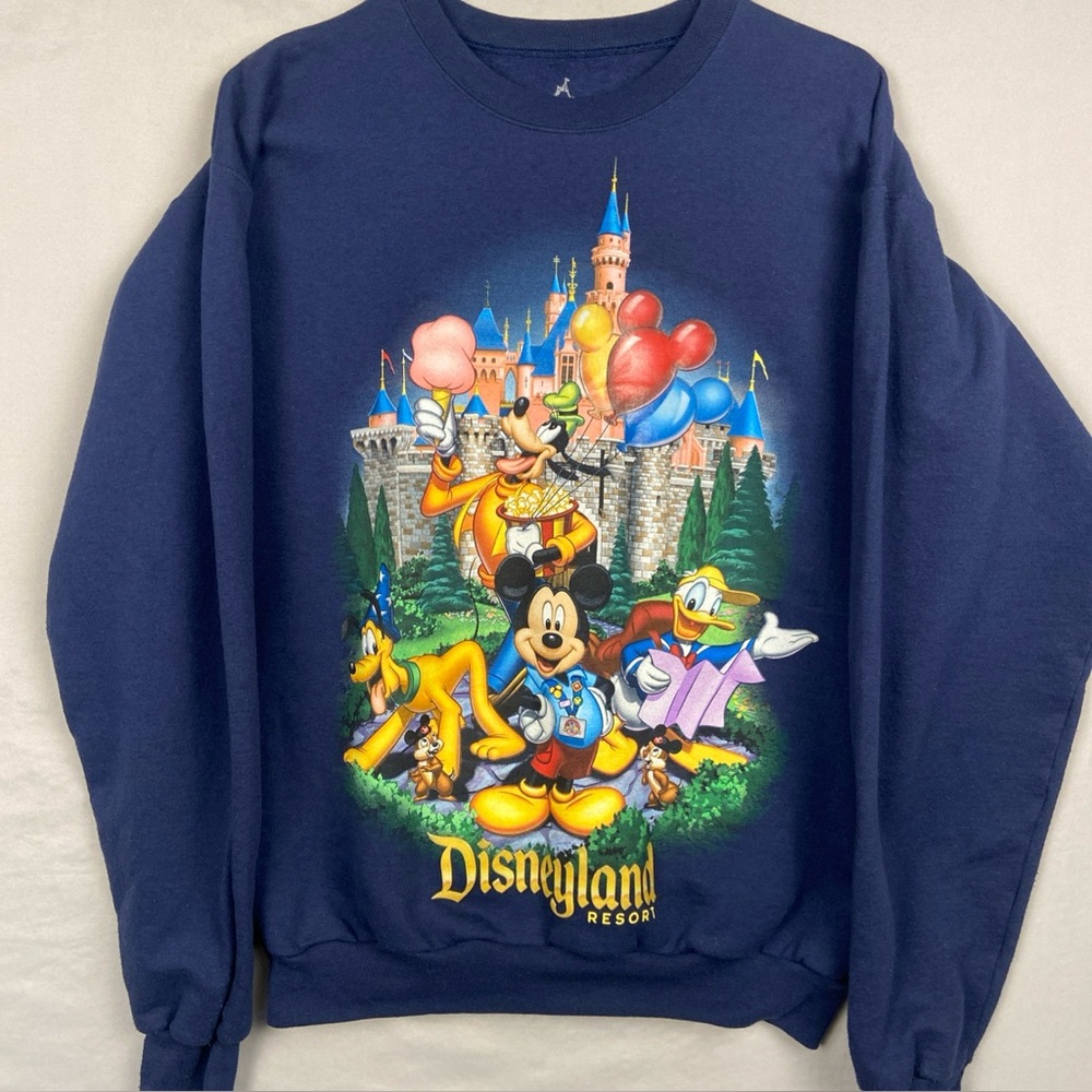 Disneyland Resort Mickey Mouse blue sweater Adult Small Walt Disney World Mickey
